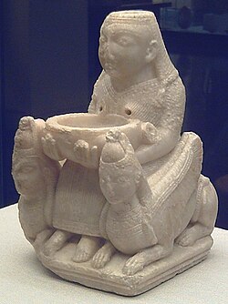 Phoenician figure dating to the seventh century BCE representing a goddess, probably Astarte, called the "Lady of Galera" (National Archaeological Museum of Spain)