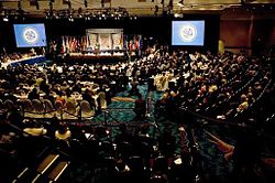 A session of the OAS's 35th General Assembly in Fort Lauderdale, Florida, in June 2005