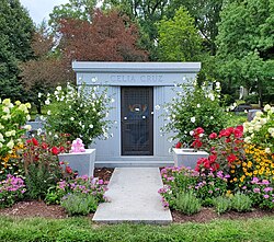 Celia Cruz's mausoleum in Woodlawn Cemetery, Bronx, New York