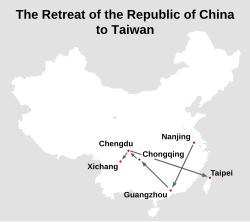 The Nationalists' retreat to Taipei