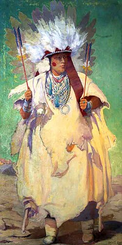Kate T. Cory, Buffalo Dancer, oil, 1919, Smoki Museum, Prescott, Arizona
