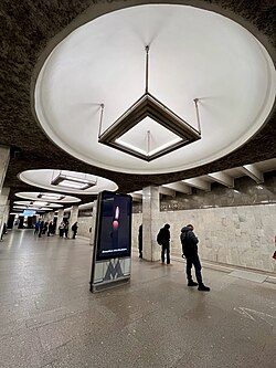 Memorial video featuring a single candle on a billboard in the Moscow Metro on 23 March 2024