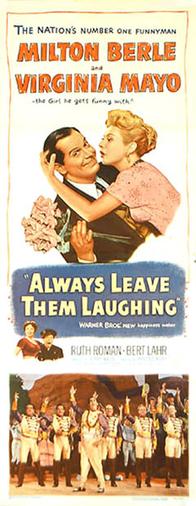 A poster of Berle's film Always Leave Them Laughing
