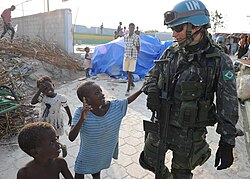 Brazilian Army U.N. peacekeeper.
