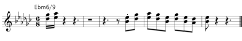 Typical hard bop brass part, from Horace Silver's "Señor Blues"
