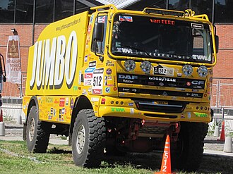 A DAF CF before the start of the 2014 Dakar Rally.