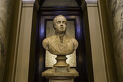 Bust of the library's founder, King John VI of Portugal.