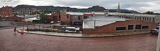 Panorama of downtown Trinidad facing west on 1st Street