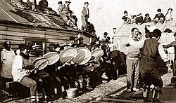 Inuit music and dance near Nome, 1900