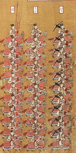 Northern Song dynasty painting of armored cavalry