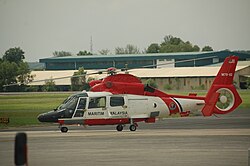MMEA's Eurocopter AS365 N3 Dauphin used for SAR and surveillance.