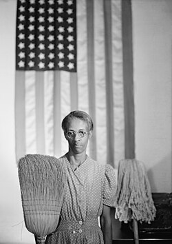 American Gothic, Washington, D.C. – a well-known photograph by Parks