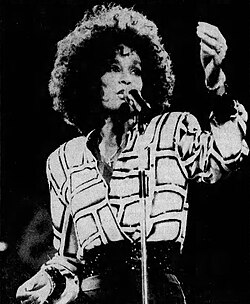Houston performing during the 1987–1988 Moment of Truth World Tour