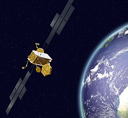 An artist's impression of Skynet 6A in orbit