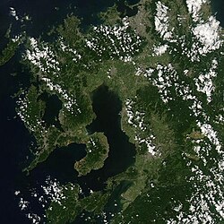 A NASA satellite image of the Ariake Sea in 2007