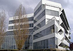 Dakin Building, Brisbane, California, faced with porcelain tiles