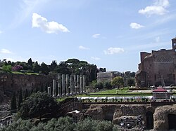 Canopy erected at the "Temple of Venus and Rome" during the "Way of the Cross" ceremony in Rome