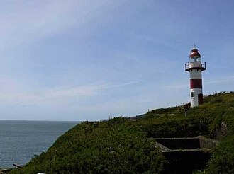 Picture of Niebla lighthouse situated just above the Niebla fort