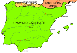 The province of al-Andalus in 750