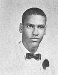 Newton's senior year yearbook photo, 1959