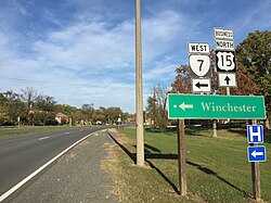 View north at the south end of US 15 Bus. at SR 7 in Leesburg