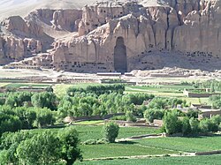Bamian Valley - UNESCO World Heritage-listed site in Afghanistan, showing destroyed Buddha statue