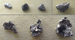 Native platinum containing traces of the other platinum group metals