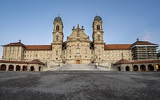 Church of Our Lady of the Hermits of the Einsiedeln Abbey, a monastery of the Catholic Benedictines in Einsiedeln, canton of Schwyz.