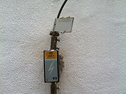 Lightning strike counter in a museum