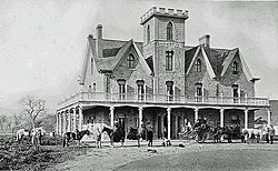 John Marsh's ranch was the end of the California Trail. His large stone house still stands and is now part of Marsh Creek State Park in Contra Costa County.