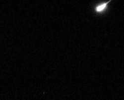 Animated GIF of a Geminid meteor falling earthwards