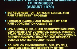 Governmental action to combat the effects of acid rain