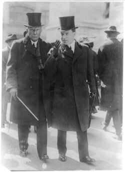 John D. Rockefeller Sr. and Jr. in 1915