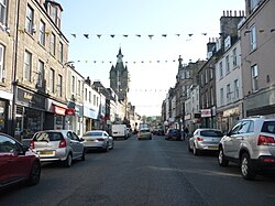 The High Street in Hawick, Scotland