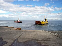 Ferry between Chilean mainland and Chiloé Island.