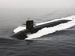 USS Kentucky, an Ohio-class ballistic missile submarine.