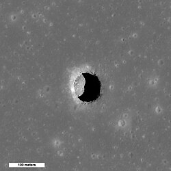 Lunar pit in Mare Tranquillitatis