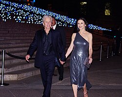 Douglas at a Vanity Fair party with his wife, Catherine Zeta-Jones, in 2012