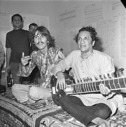 George Harrison and Ravi Shankar in 1967