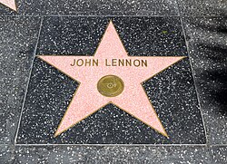 Lennon's star at the Hollywood Walk of Fame