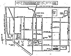General map of Camp Friendship (14°54′44″N 102°04′42″E﻿ / ﻿14.91222°N 102.07833°E﻿ / 14.91222; 102.07833﻿ (Camp Friendship))