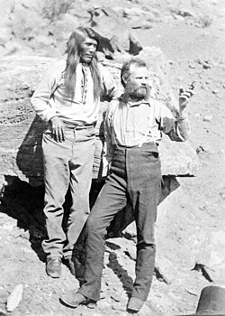 Powell (right) with Tau-gu, a Southern Paiute, 1871–1872.