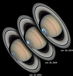 Hubble's STIS UV and ACS visible light combined to reveal Saturn's southern aurora