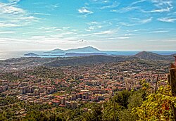 View of the Phlegraean Fields near Naples, Italy