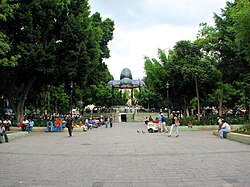 Bandstand and gardens located in the Zócalo