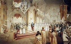 Wedding of Alexander and Maria Feodorovna in 1866, by Mihály Zichy (1867)