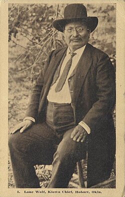 Lone Wolf, Kiowa chief, ca. 1907