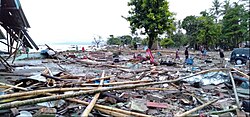 Destruction in Banten caused by the 2018 Sunda Strait tsunami