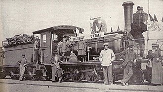Opening of the railroad to Umtali in 1899