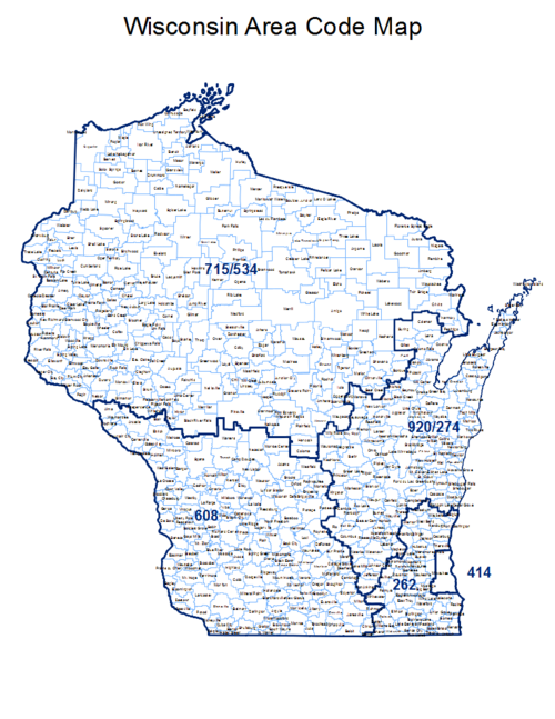 Wisconsin area codes